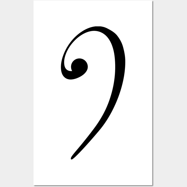 Bass Clef Symbol Wall Art by THP Creative